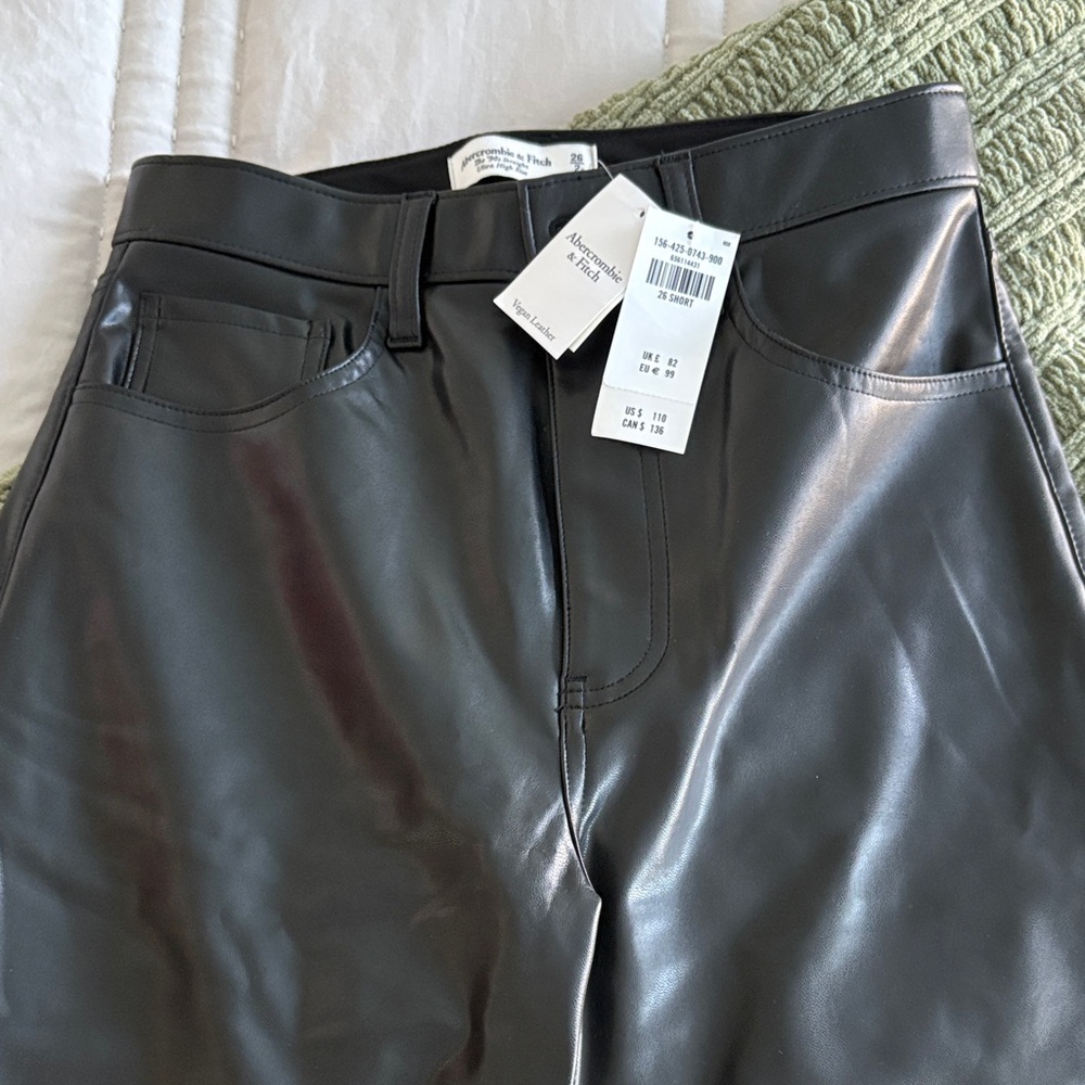 New with Tags Black Faux Leather Pants